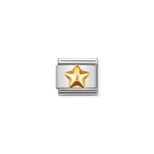 COMPOSABLE CLASSIC FUN IN STAINLESS STEEL WITH 18K GOLD RAISED STAR