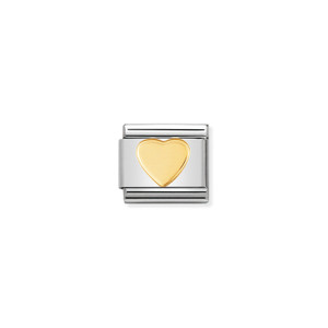 COMPOSABLE CLASSIC LOVE IN STAINLESS STEEL WITH 18K GOLD HEART