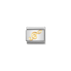COMPOSABLE CLASSIC MUSIC IN STAINLESS STEEL WITH 18K GOLD TREBLE CLEF