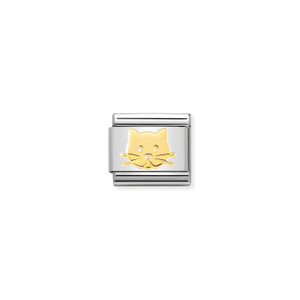 COMPOSABLE CLASSIC SYMBOLS AND STEEL AND 18K GOLD CAT SNOUT