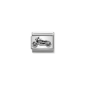 COMPOSABLE CLASSIC OXIDIZED SYMBOLS IN STEELSTEEL AND 925 STERLING SILVER VINTAGE BIKE