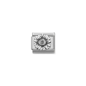 COMPOSABLE CLASSIC RELIEF STEEL AND 925 STERLING SILVER SUNFLOWER