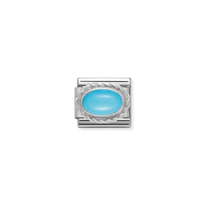 COMPOSABLE CLASSIC HARD STONES STAINLESS STEEL, RICH 925 STERLING SILVER SETTING TURQUOISE