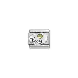 COMPOSABLE CLASSIC SYMBOLS IN STEELSTEEL, 925 STERLING SILVER AND STONES AUGUST PERIDOT