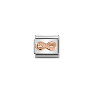 COMPOSABLE CLASSIC RELIEF SYMBOLS STAINLESS STEEL AND 9K ROSE GOLD INFINITY