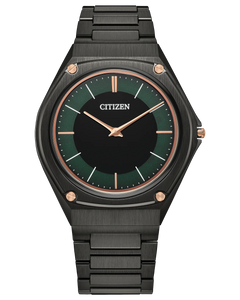 Citizen Eco-Drive One Ultra-Thin 3.88 mm Green Dial Super Slim Watch 38 mm [AR5065-54W]