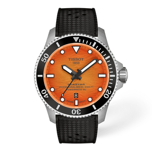 Tissot Seastar 2000 Powermatic 80 44 mm Orange Gradient Dial Black Rubber Strap [T120.907.17.281.00]