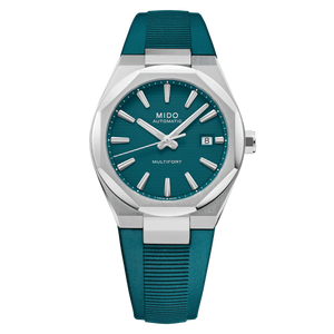 Mido Multifort 8 One Crown Automatic 40 mm Green-Teal Dial Green Rubber Strap [M055.507.17.091.00]