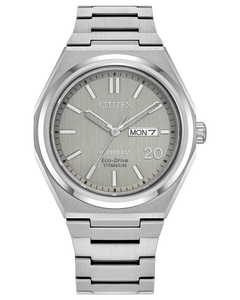 Citizen Zenshin Three-Hand x Hypebeast Limited Edition Eco-Drive Super Titanium 39.5 mm Silver-Tone Dial [AW0138-59A]