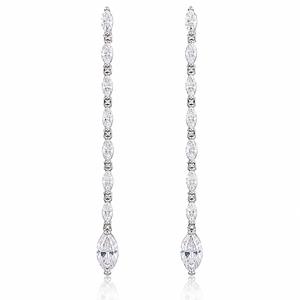VERA Cascade™ Marquise Diamond Drop Earrings 5.67 Carats 14K Gold