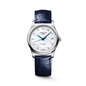Longines Master Collection L2.450.4.87.2 34mm automatic watch with white mother-of-pearl dial and stainless steel bracelet