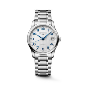 Longines Master Collection L2.450.4.73.6 34mm automatic watch with silver barleycorn dial and stainless steel bracelet