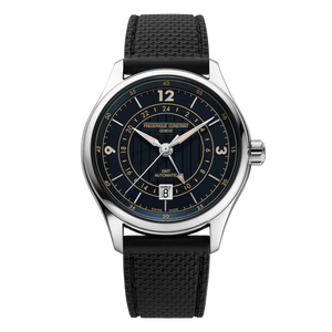 Frederique Constant Classics Runabout Automatic GMT Limited Edition Blue Dial Rubber Strap Watch [FC-350RN5B6]