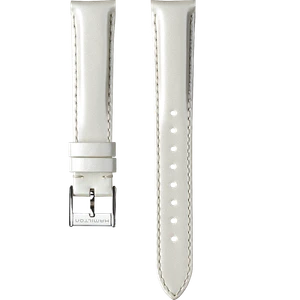 16mm White Leather Strap for Hamilton Jazzmaster Open Heart Auto H6003211021