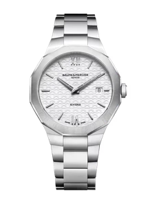 Baume & Mercier Riviera 73 Quartz 39 mm White Opaline Dial Bracelet [10845]