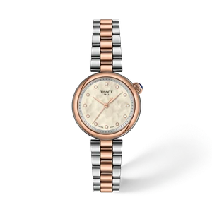 Tissot Désir 28 mm White Mother-of-Pearl Diamond Dial Two-Tone Rose Gold PVD Bracelet [T152.010.22.116.01]