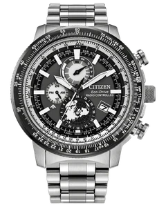 Citizen Promaster Geo Trekker Eco-Drive Atomic Timekeeping 46 mm Grey Dial Bracelet [BY3006-53H]