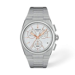 Tissot PRX Quartz Chronograph 41 mm Silver Dial Bracelet [T137.417.11.031.00]