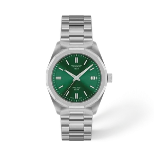 Tissot PRC 100 Solar 34 mm Green Dial Stainless-Steel Bracelet [T151.822.11.091.00]
