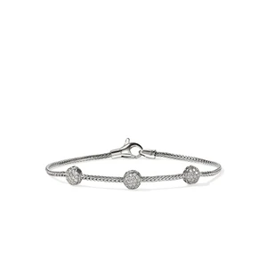 JH Essential Pavé Station Bracelet, Sterling Silver, Diamonds, 1.8MM [BUP973332DI]
