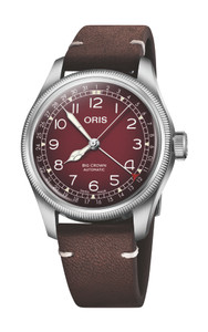 Oris x Cervo Volante Big Crown Pointer Date Burgundy Dial Deer Leather Strap 40 mm [01 754 7785 4038-Set]