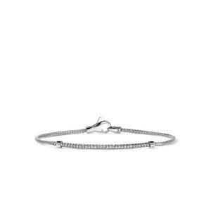 John Hardy JH Essential Pavé Diamond Bracelet in Sterling Silver, 1.8mm [BUP973152DI]