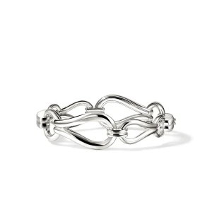 John Hardy Surf Link Hinged Bangle Sterling Silver 12.8–20 mm [BB89533]