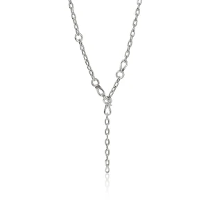 John Hardy Surf Link Y Necklace Sterling Silver 5 mm, Adjustable 15–18 Inches [NB89557]