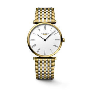La Grande Classique de Longines Quartz White Dial Steel and Yellow PVD 36 mm [L4.755.2.11.7]