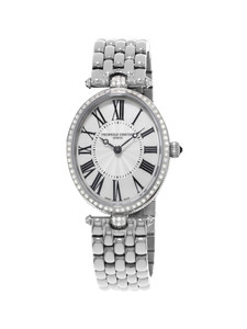 Frederique Constant Classics Art Deco Oval Diamond Bezel 30 × 25 mm Quartz Stainless Steel Bracelet [FC-200MPW2VD6B]