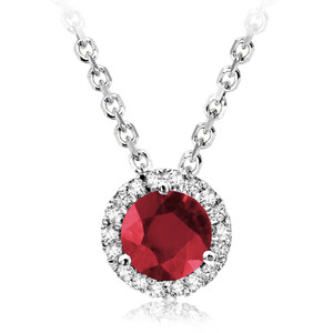 RUBY & DIAMOND PENDANT  #09-04MC1RU