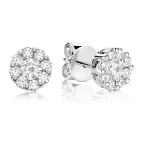 DIAMOND EARRING (FLOWERS)  #13-04FL10 DIAMOND EARRING (FLOWERS)  #13-04FL10