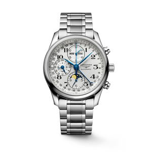 Longines Master Collection Moonphase Chronograph Silver Barleycorn Dial With Calendar Sub Counters Stainless Steel Bracelet Automatic 40 mm [L2.673.4.78.6]