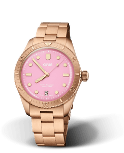 Oris Divers Sixty-Five ‘Cotton Candy’ 38 mm rose dial — 01-733-7771-3158-07-8-19-18 Oris Divers Sixty-Five ‘Cotton Candy’ 38 mm rose dial — 01-733-7771-3158-07-8-19-18