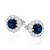 Simon G Sapphire & Diamond Stud Earrings – 18K White Gold [ME2077]
