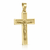 Yellow Gold Textured Crucifix Pendant 42.4 mm – 10K, 14K or 18K [N1304]