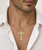 Yellow Gold Textured Crucifix Pendant 42.4 mm – 10K, 14K or 18K [N1304]