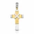 Yellow & White Gold Cross Pendant 30 mm – 14K or 18K [N1449]