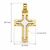 Italian 14K or 18K Two-Tone Gold Cross Pendant by UnoAErre [N1453]