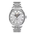 Front view: Tissot Le Locle Powermatic 80 Open Heart T006.407.11.033.02 with silver dial and open-heart aperture visible.
