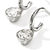 Side profile of JH Lovestruck sterling silver hoop earrings with bezel-set lab-grown diamonds, 1.5 TCW
