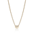 Three-quarter rear view of John Hardy Lovestruck necklace in 14k yellow gold featuring 1.25 TCW diamond