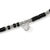 Pendant view of Lovestruck Heishi necklace in sterling silver with bezel-set lab-grown diamond and onyx beads