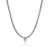 Rear pendant view of Lovestruck Heishi necklace in silver with bezel-set diamond