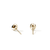 Pair of Lovestruck diamond stud earrings in gold, flat view