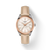 Tissot PR 100 34 mm White Mother-of-Pearl Dial Stainless Steel Case with Rose Gold PVD Bezel Cream Leather Strap [T150.210.26.111.00]