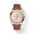 Tissot Gentleman 18 K Rose Gold Bezel Cream Opalin Dial Brown Leather Strap 40 mm Automatic [T927.407.46.261.00]