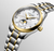 Longines Master Collection Moonphase Automatic 34 mm White Mother-of-Pearl Diamond Dial Stainless Steel & 18K Yellow Gold Cap Bracelet [L2.409.5.87.7]