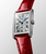 Longines DolceVita Silver “Flinqué” Dial With Diamond-Set Bezel Red Alligator Leather Strap Quartz 20.80 × 32.00 mm [L5.255.0.71.5]
