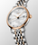 Longines Elegant Collection White Mother-of-Pearl Dial Stainless Steel & 18K Rose Gold Cap 200 Bracelet Automatic 29 mm [L4.310.5.80.7]